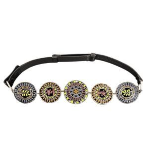 Chico's global belle slouch belt medallions skinny leather adjustable belt